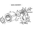 GE DDG5189VTL drum and duct diagram