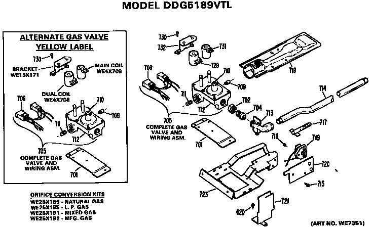 Gas valve and burner
