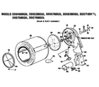 GE DDG4580GDL drum and duct assembly diagram