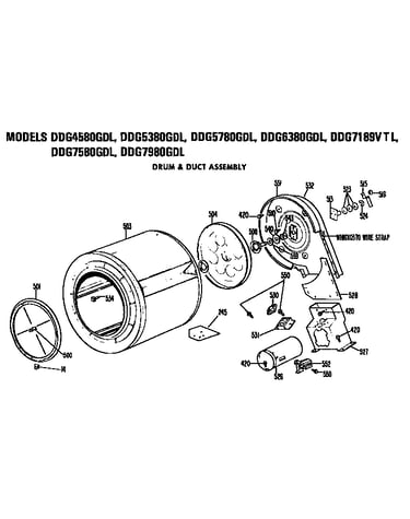Drum and duct assembly