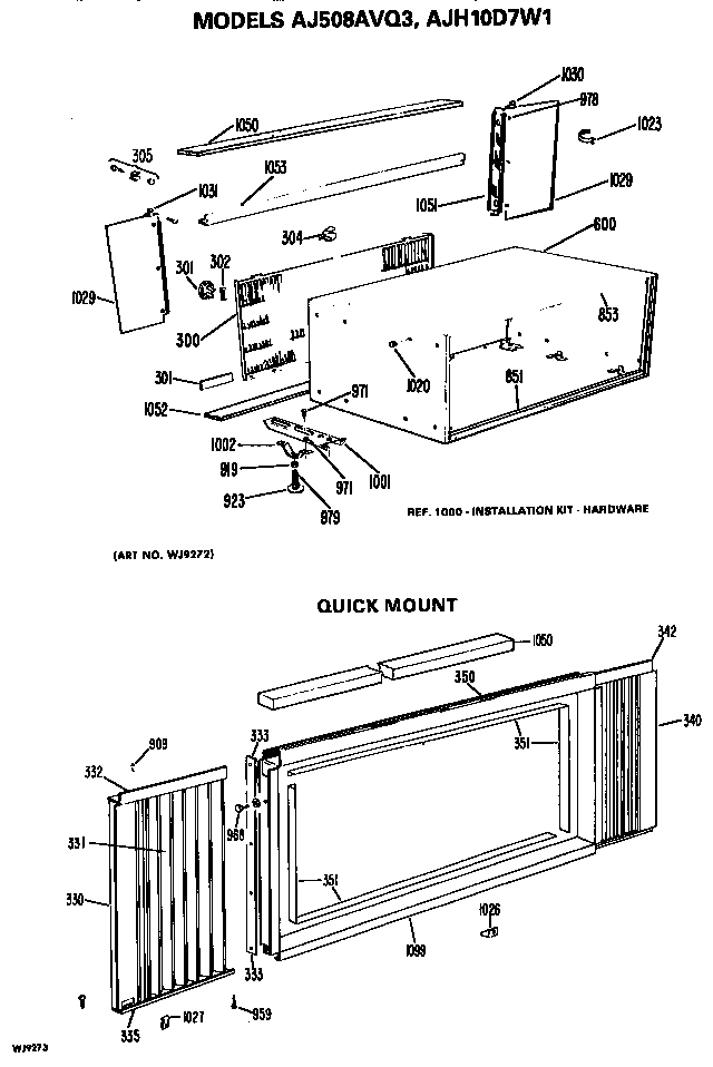 Cabinet and quick mount