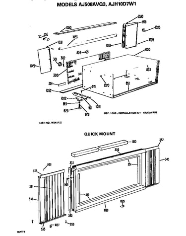 Cabinet and quick mount