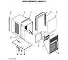 GE ASX10ATV1 cabinet and grille assembly diagram