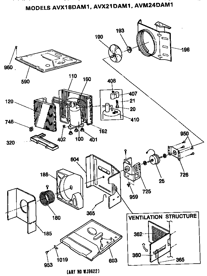 BASE PAN AND CONDENSER ASSEMBLY