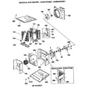 GE AVX18DAM1 base pan and condenser assembly diagram