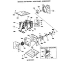GE AVX18DAM1 base pan and condenser assembly diagram