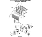 GE AMX12AAM1 grille assembly and controls diagram