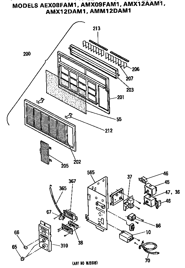 Grille assembly and controls