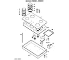 GE JP6830K1 cooktop diagram