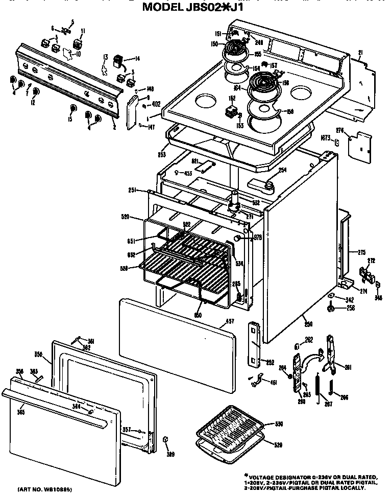 MAIN BODY/COOKTOP/CONTROLS