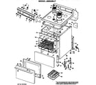 GE JBS02*J1 main body/cooktop/controls diagram