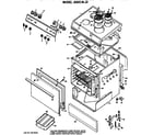 GE JSS01*J2 main body/cooktop/controls diagram