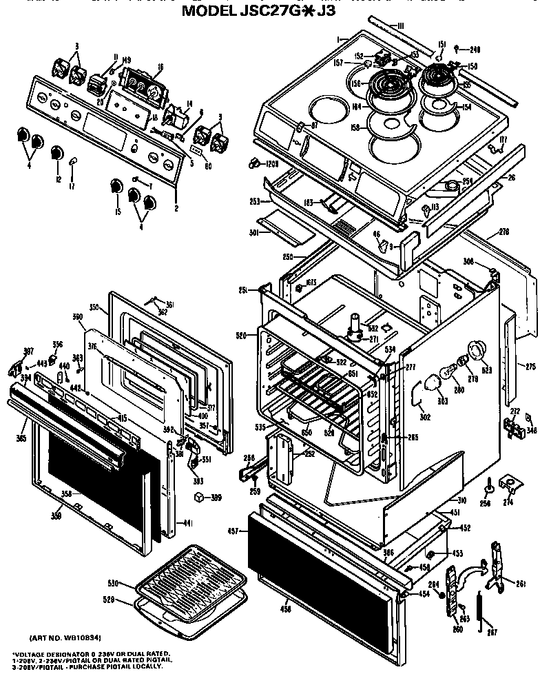 Main body/cooktop/controls