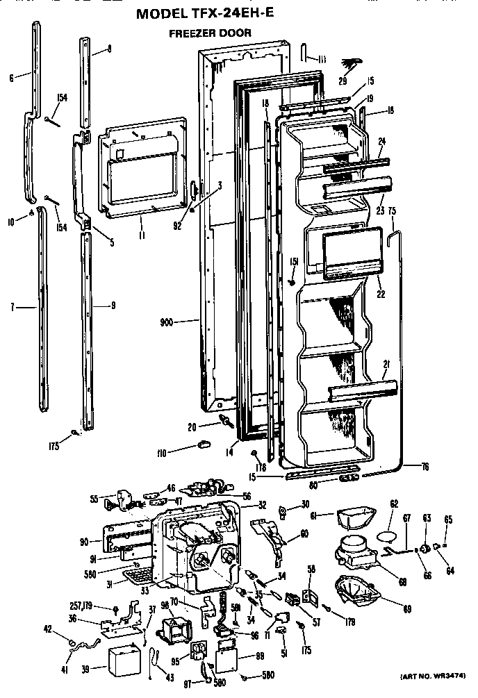 Freezer door