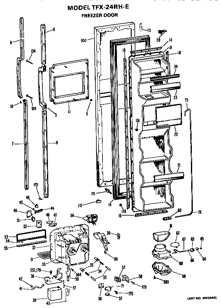 Freezer door