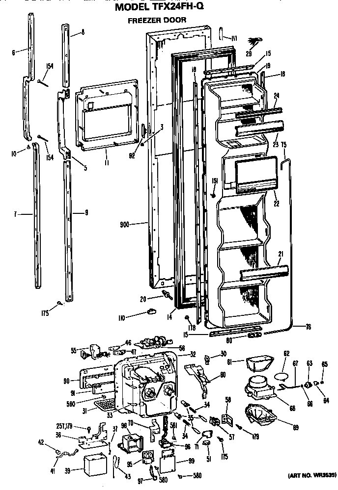Freezer door