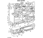 GE TBX25ZKBR cabinet parts diagram