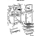 GE TBF14XJBR cabinet parts diagram