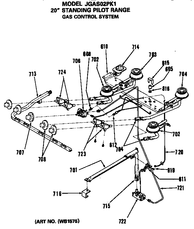 Gas control system-standing pilot