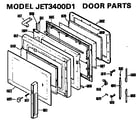 GE JET3400D1 door parts diagram