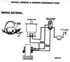 GE JEM23E01 wiring material diagram