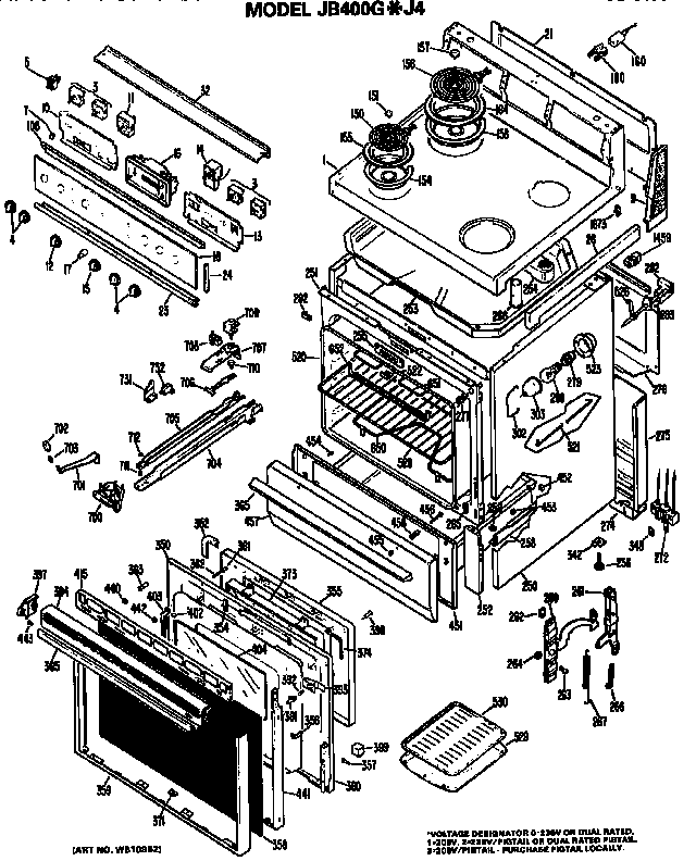 Main body/cooktop/controls