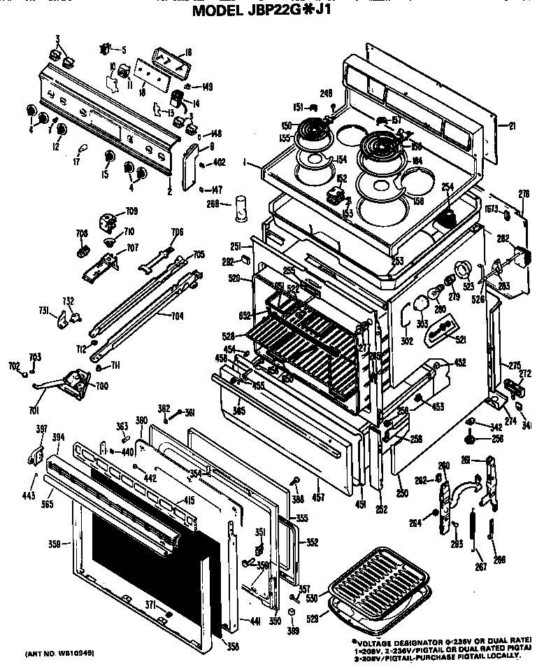 Main body/cooktop/controls