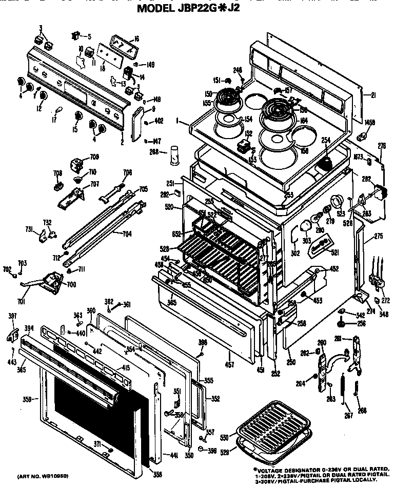 Main body/cooktop/controls
