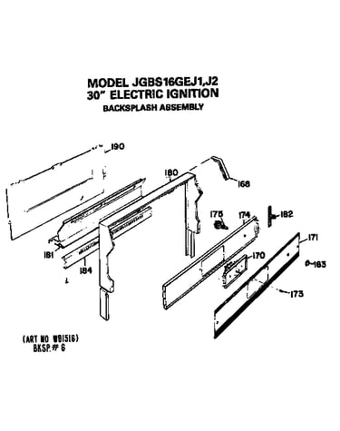 Backsplash assembly