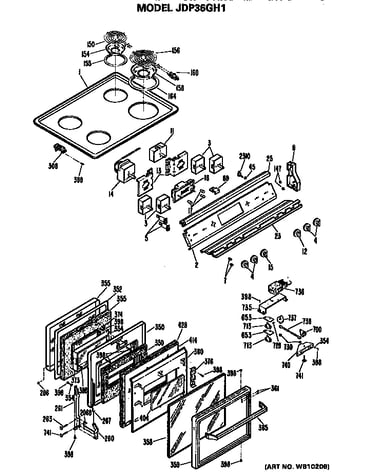Top/controls and door