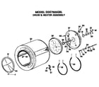 GE DDE7900GBL drum and heater assembly diagram
