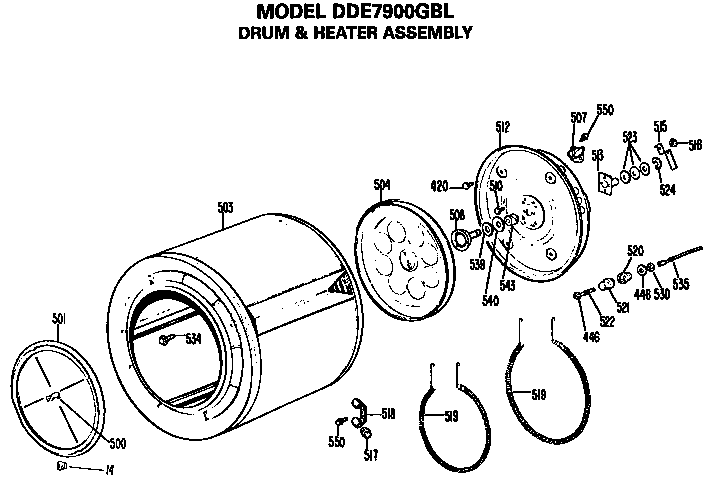 Drum and heater assembly