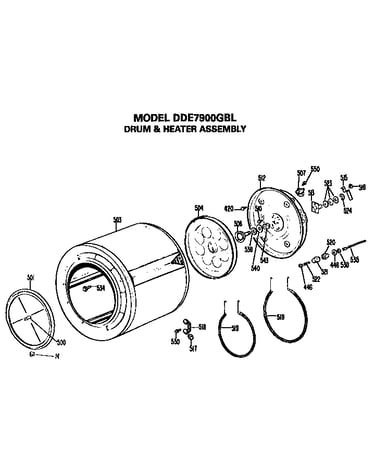 Drum and heater assembly