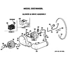 GE DDE7900GBL blower and drive assembly diagram