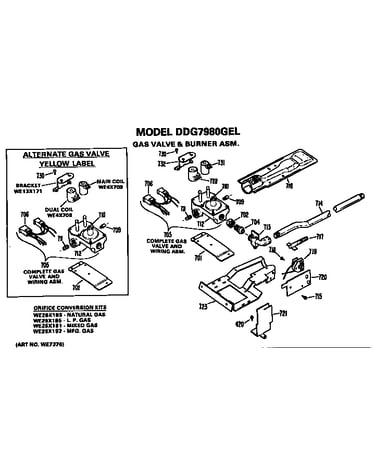 Gas valve and burner