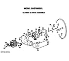 GE DDG7980GEL blower and drive assembly diagram