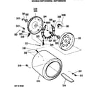 GE DDP1375GCM drum and heater diagram