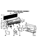 Backsplash and coin box for wwc7500fcl