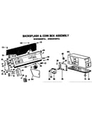 Backsplash and coin box for wwc8000fcl and wwc8100fcl
