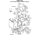 GE WWC8100FCL cabinet assembly diagram
