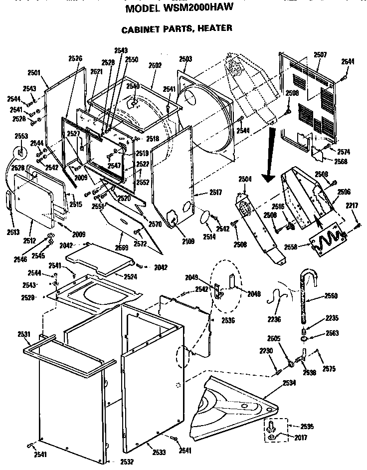 Cabinet and heater