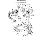 GE WSM2000HAW dryer motor , blower and belt diagram