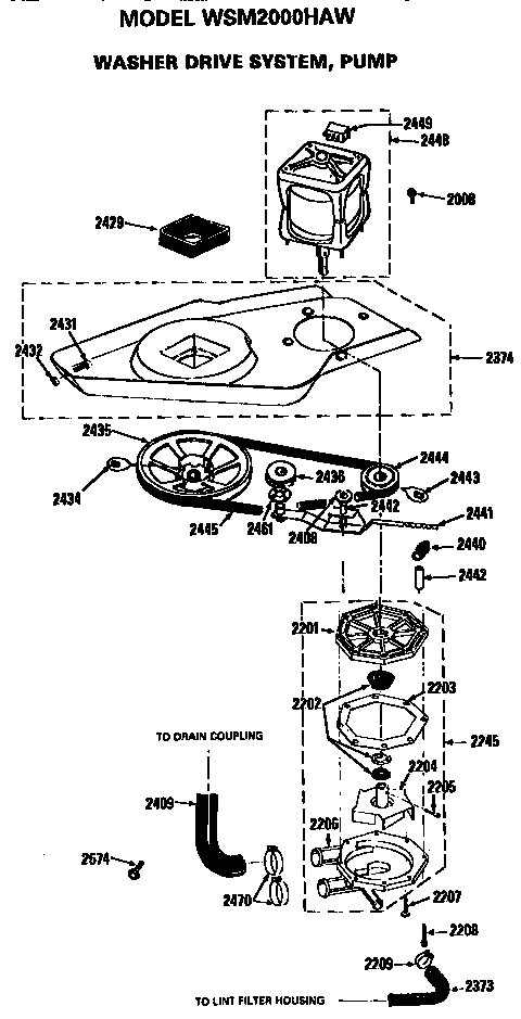 Washer drive system and pump
