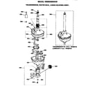 GE WSM2000HAW transmission, water seal and lower bearing assembly diagram
