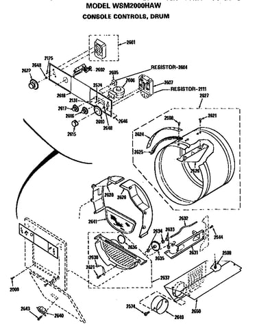 Console controls and drum
