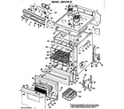 GE JBS16*J3 main body/cooktop/controls diagram