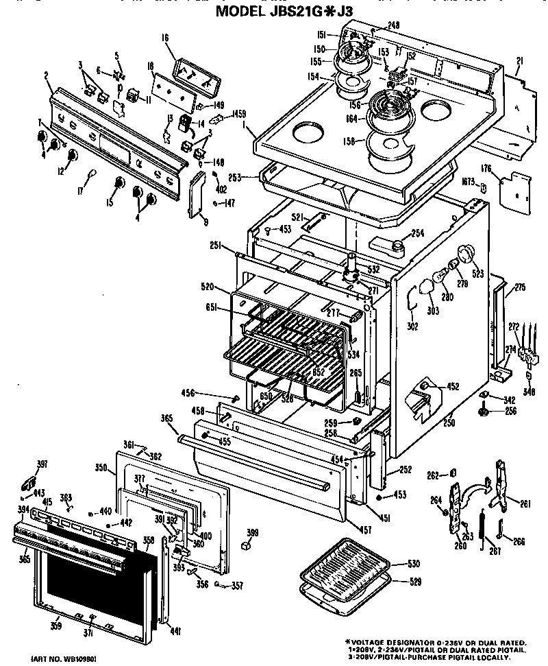 Main body/cooktop/controls
