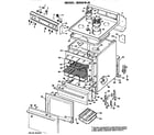 GE JBS03*J3 main body/cooktop/controls diagram