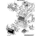 GE JBC16G*J3 main body/cooktop/controls diagram
