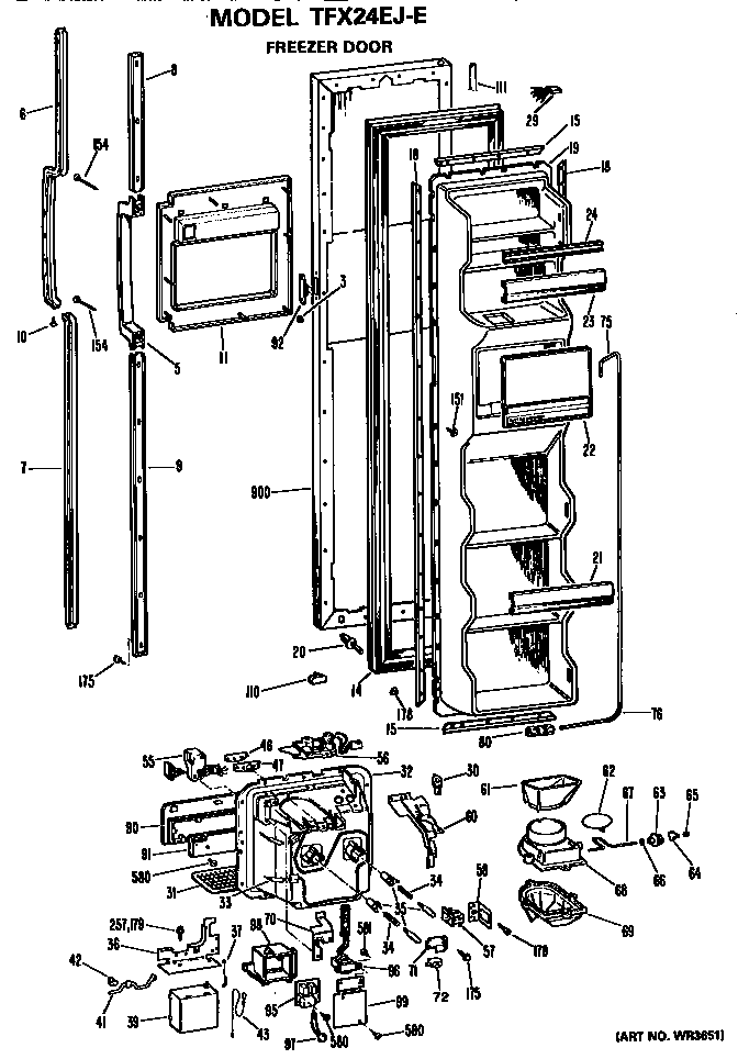 Freezer door